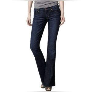 7 For All Mankind Kaylie Dark Wash Bootcut Jeans Rhinestone Low Rise sz 28 Denim